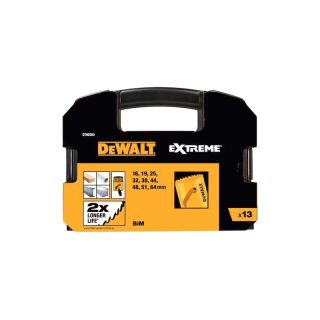 Set carote HSS Bi-Metal Dewalt EXTREME DT90350, 16-64mm, 13 bucati