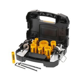Set carote HSS Bi-Metal Dewalt EXTREME DT90356, 16-64mm, 11 bucati