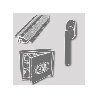 Ax patrat tubular 9272, cu placa de lovire, 400 x 20 x 15mm, vopsit gri, DENI