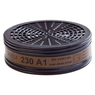 Filtru de gaz 230, A1 pentru Polimask 230, pachet de 2, EKASTU