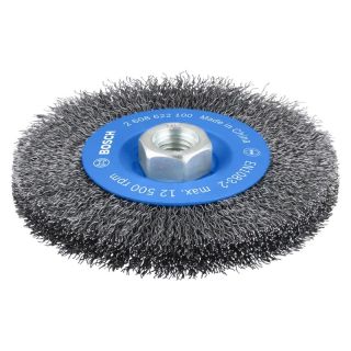 Perie disc Bosch PRO Metal, fir ondulat otel 0.3mm, M14, 115mm