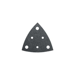 Set foi de slefuire cu scai, triunghiulare, perforate, laturi 80 mm, granulatie 40, 5 buc, FEIN