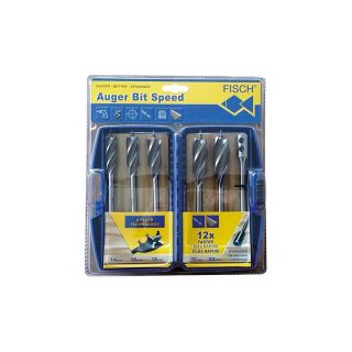 Set burghie elicoidale cu prindere bit, Ø 14-22 mm, prelungitor 150 mm, 6 buc, FISCH