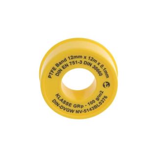 Rola de banda de etansare PTFE pentru filete, 12m x 12mm x 0.1mm, GEKA