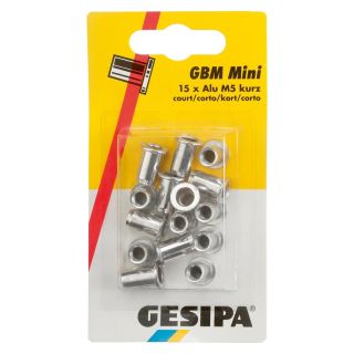 Mini-Pack nit piulita filetata, Al-Mg, M5, 0.25-3mm grosime, 15 buc, 1433671, GESIPA