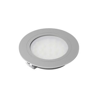 Lampa LED EcoPower Flood, instalare Ø 58–61 mm, 12 V, 1.7 W, cablu 2.0m, alb natural, aspect aluminiu, HALEMEIER