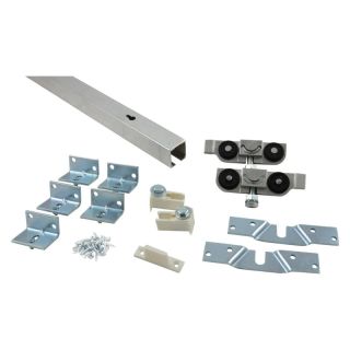 Set feronerie pentru usi glisante de camera 80kg, 190 cm, 4 suporti de montare pe perete, HBS