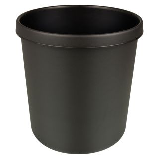 Cos de gunoi, model The firefighter, din plastic, 18 l, inaltime 300 mm, Ø 295 mm, negru