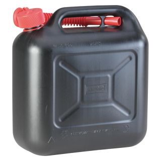 Canistra de combustibil, 10 l, HD-PE, neagra, 333 x 324 x 164 mm, 812800, HUNERSDORF
