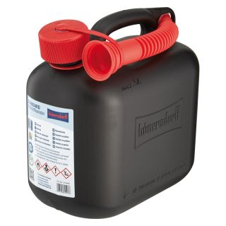 Canistra de combustibil, 5 l, HD-PE, neagra, 265 x 247 x 147 mm, 811400, HUNERSDORF