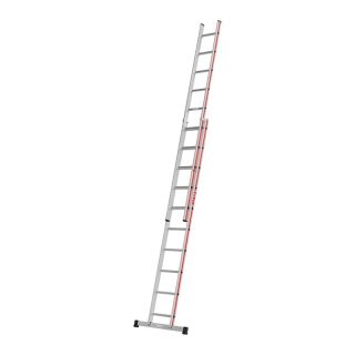 Scara extensibila, din 2 parti, cu traversa, 2 x 10 trepte, 4.87 m, HYMER