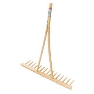 Grebla de fan lemn de fag 15 zinc cu maner 160 cm