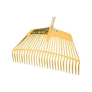 Dispozitiv combinat grebla 2in1+furca, plastic, galben