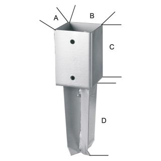 Priza de impamantare pentru beton. 71x350mm
