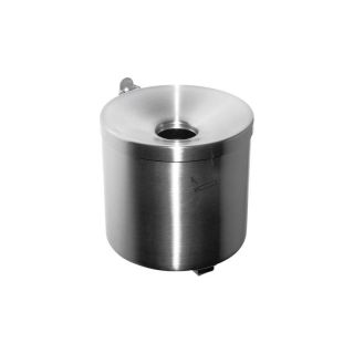 Scrumiera cu montare pe perete Rondo, din inox, inaltime 145 mm, Ø 150 mm, 2.4 l