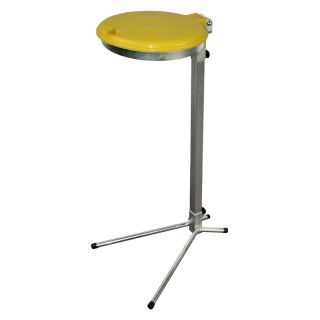 Suport stationar pentru saci de gunoi 70 - 120 l, Ø 315 mm, 425 x 525 x 985 mm, capac galben