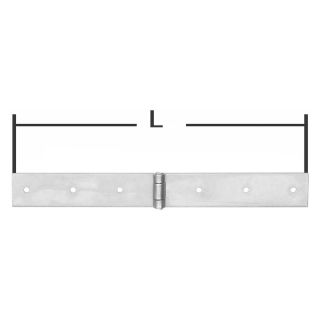 Balama pentru lada, 35 x 2.5 x 400mm, capete drepte, stift Ø 6 mm, POLLMANN