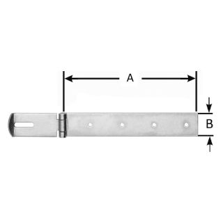 Incuietoare cu balama, versiune usoara, 200mm, fanta 30 x 7 mm, POLLMANN