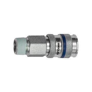 Cupla rapida NW 7.8, din otel, Filet exterior R 1/4 ', 59mm, cheie 19mm, RIEGLER