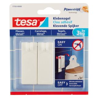 Carlig adeziv tesa pentru gresie, capacitate pana la 3.0 kg, TESA