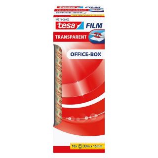 Banda adeziva tesafilm, transparenta, PVC, 33 m x 15 mm, TESA