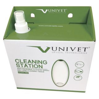 Statie curatare ochelari 250ml lichid, 280 servetele, UNIVET