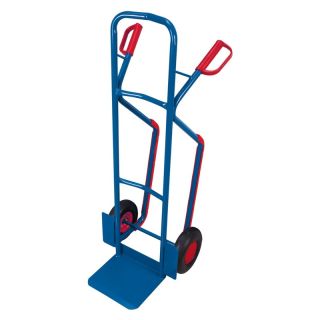 Carucior din otel tubular cu anvelope pneumatice, 250 kg, lopata 250 x 320 mm, cu talpi de ghidare, VARIO