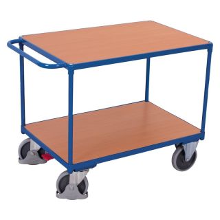 Carucior tip masa, cu 2 rafturi, portanta 500 kg, 1000 x 700 mm, VARIOFIT