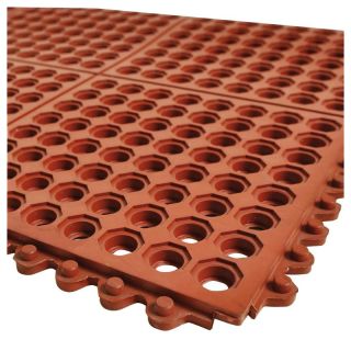 Covor din cauciuc, rezistent la ulei, NBR/SBR, rosu, 14 x 900 x 900 mm