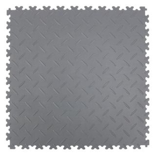 Placi de pardoseala din PVC, gri inchis, profil diamant, 4 x 505 x 505 mm