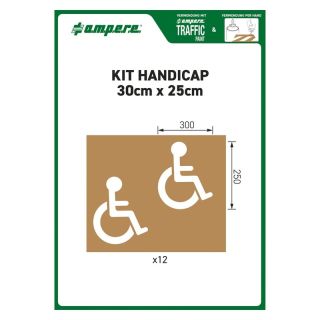 Kit sablon pentru persoane cu dizabilitati Ampere, 300x250mm, 12 bucati