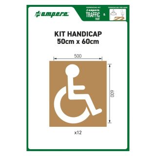 Kit sablon pentru persoane cu dizabilitati Ampere, 600x500mm, 12 bucati