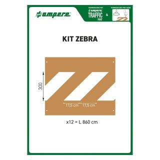 Kit sablon zebra Ampere, 300x175mm, 12 bucati