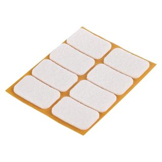 Set protectii pentru parchet PREMIUM, alb, patrat, 22 x 36mm, autoadeziv pe picioarele mobilierului, 8 buc, ambalaj SB, FIX-O-MOLL