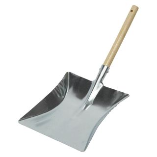 Tava de praf din tabla de otel de 22 cm cu maner din lemn Floraworld