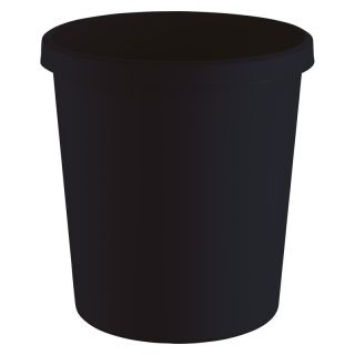 Cos de gunoi, model The green german, din plastic reciclat, 18 l, inaltime 331 mm, Ø 315 mm, negru