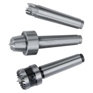 Set varf centrare pentru strung de lemn, prindere MK2, 3 bucati in cutie de lemn, HOLZSTAR