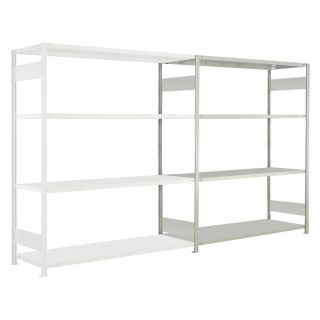 Rafturi conectabile Plug-In META Clip S3 compartiment mare XXL, unitate auxiliara, zincat, 2000 x 1700 x 600, portanta 200 kg/polita, 4 polite, META