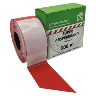 Banda de bariera, rola de 500 m, rosu/alb, blocat Produsul durabil realizat din materii prime regenerabile