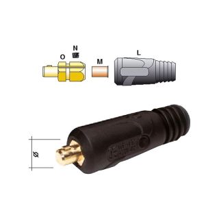 Fisa tata, pentru cablu de sudura standard 50-70mm², max 400A, pin 21mm