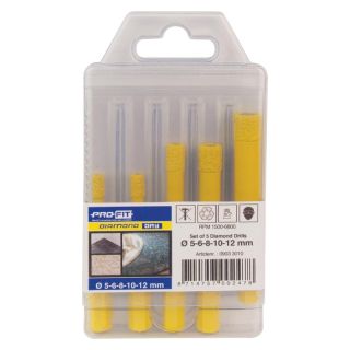 Set carote diamantate Profit Diamond Dry, prindere hexagonala, 5-8mm, 3 bucati