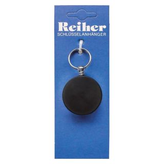 Suport pentru ecuson Rollmatic 30493, cu snur retractabil 60 cm, Ø 40 mm, negru, REIHER