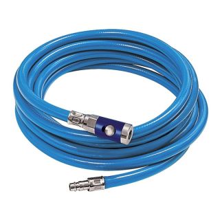 Set furtun de atelier din PVC moale cu cuplaj de siguranta si buton, Ø 6.3 mm, 12 bar, 10 m, RIEGLER