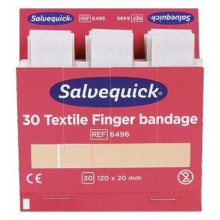 Plasturi Salvequick 6496, 6x30 buc, pentru degete, textili, SALVEQUICK