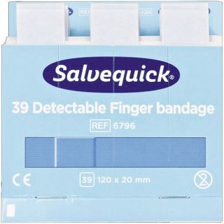Plasturi Salvequick 6769, 6x30 buc, pentru degete, detectabili, textili, SALVEQUICK