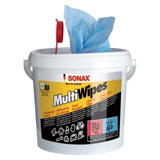 Servetele de unica folosinta MultiWipes, 25 x 25 cm, 72 buc, in galeata, SONAX