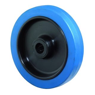 Roata fixa BS Rollen B61, cauciuc + plastic, albastru, 200 kg, 125x45mm