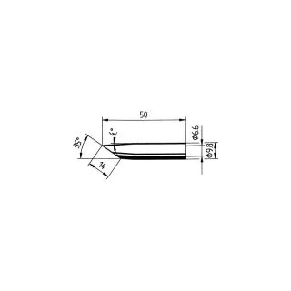 Varf de lipit ERSADUR, comandat in special (fara plumb), varf lat, 14.0mm, ERSA