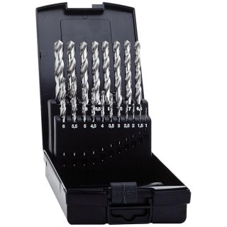 Set burghie pentru metal Exact HSS-Co5, tip N, cilindrica, 1-10mm, 19 bucati