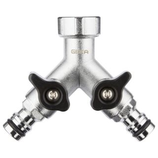 Racord furtun GEKA plus, cu doua cai si piulita de imbinare rotativa, 3/4", GEKA